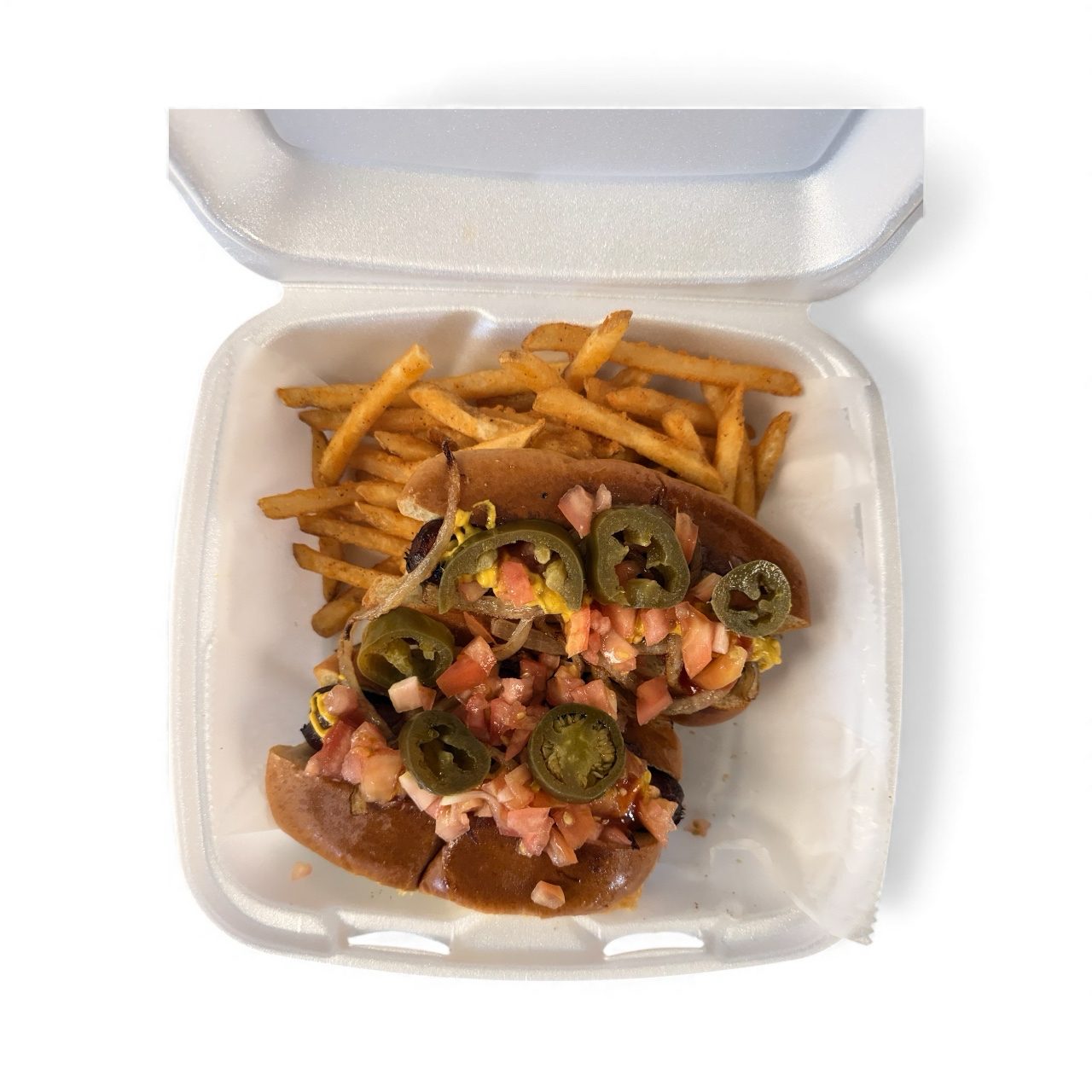2 Hotdogs Tapatios.