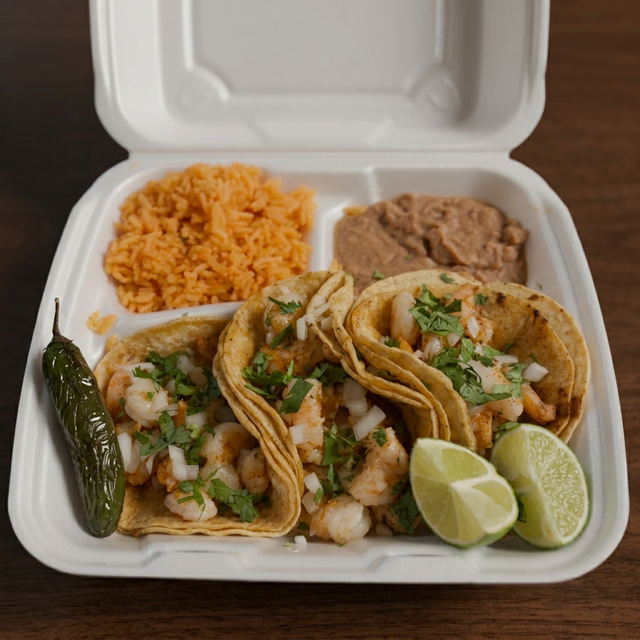 3 Shrimp Taco Meal.